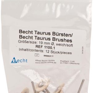 Montierte Bürste – Packung 12 Stück Ziegenhaar weich, Rad, Ø 19 mm