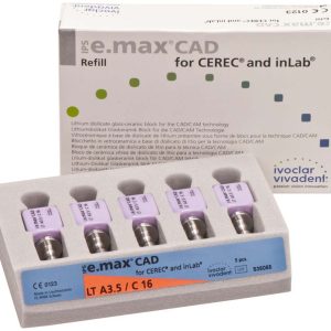 IPS e.max CAD Monolithic Solution for CEREC/inLab – Packung 5 Stück A-D Gr. C16, A3,5 LT