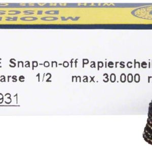 MOORE® Snap-on-off Papierscheiben – Packung 200 Stück Adalox, mittel, Ø 16 mm
