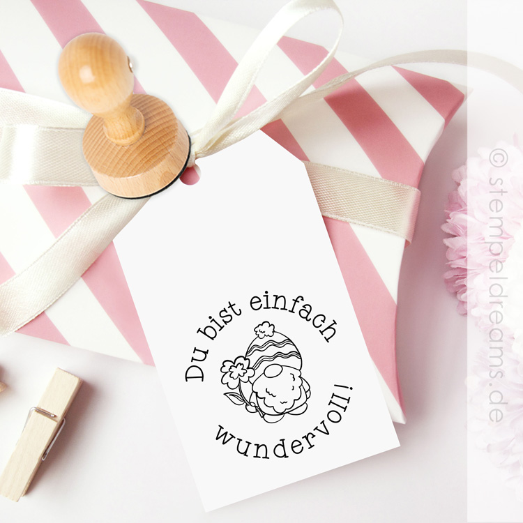 Du bist einfach wundervoll! – Spruchstempel – Holzstempel – Motiv: 1158 – Bild 3