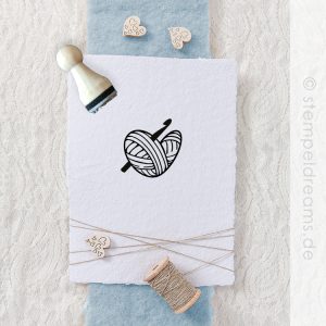 Ministempel | Häkelliebe | 1,5 cm | Motiv 1278
