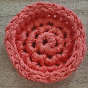 Seifenablage aus Bio Leinen Apricot