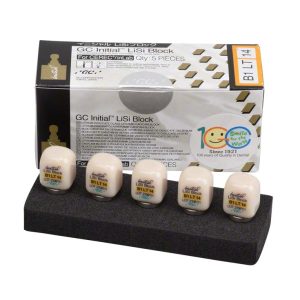 GC Initial™ LiSi Block für CEREC – Packung 5 Stück Größe 14, B1 LT
