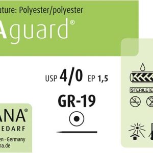 SABAguard® – Packung 24 Stück grün, 45 cm, GR-19, USP 4/0, Stärke 1,5