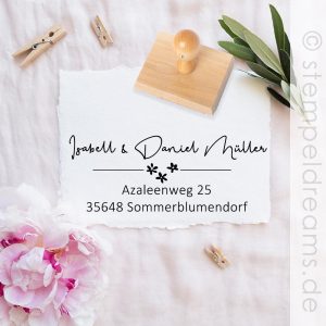 Adressstempel – verschiedene Motive und Größen – Edle Schrift – personalisierbar – Motiv: 369