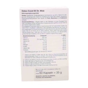 Osteo Coral D3 Kapseln Dr. Wolz 60 Stk.