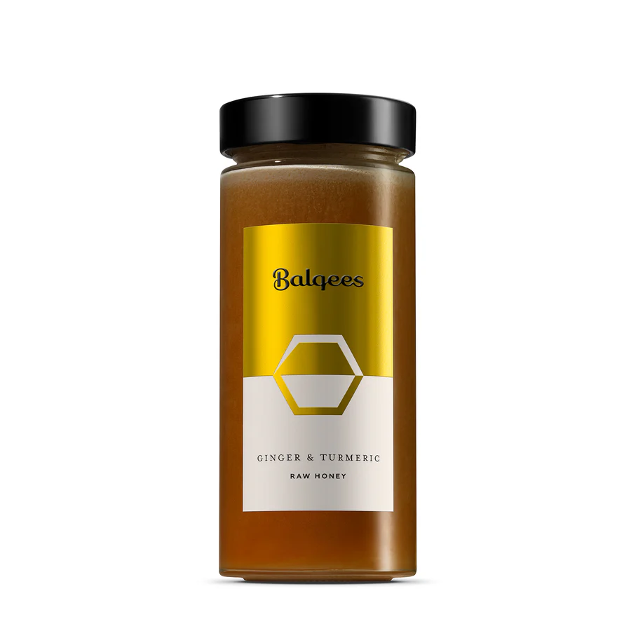 400g Balqees Ingwer Kurkuma Honig – rohe Honig-Fusion | Intensiv, cremig & naturrein – Bild 2