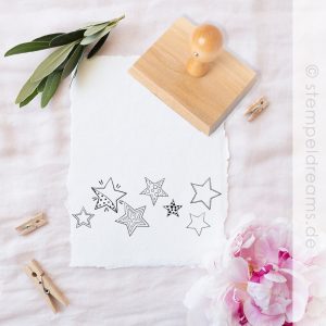 Stempel mit Sternen – XL – Holzstempel – Motiv: 509
