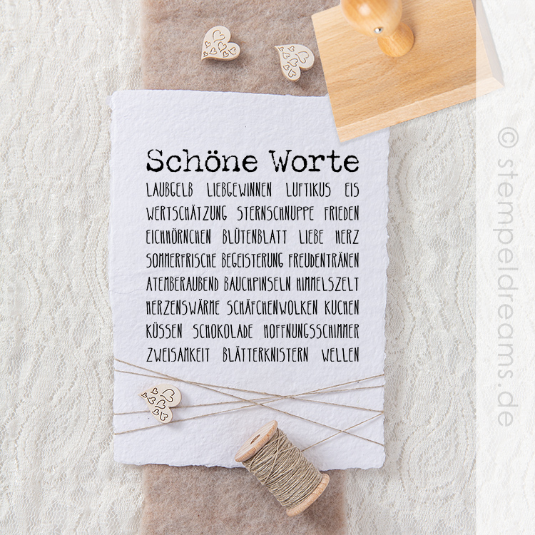 Schöne Worte Stempel 2 – Holzstempel – Motiv: 535-2 – Bild 2