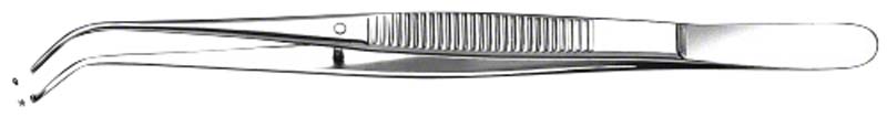 Pinzette nach Semken – Stück 15 cm, gebogen, sehr fein – Bild 3