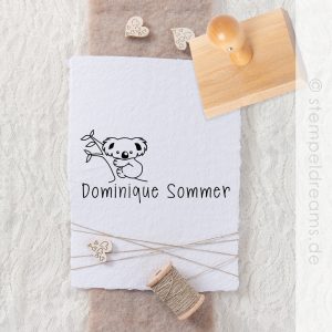 Schulstempel – Koala – mit Namen des Kindes – Motiv: 684