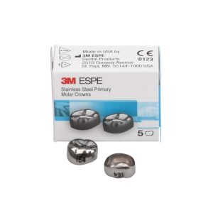 Edelstahlkronen – Packung 5 Stück E-LL-4, für Milchmolaren