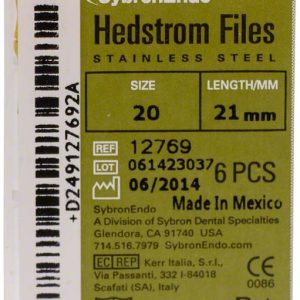 Hedströmfeilen – Packung 6 Feilen 21 mm ISO 020