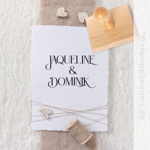 Namensstempel – Hochzeitsstempel – Textstempel – Motiv: 758