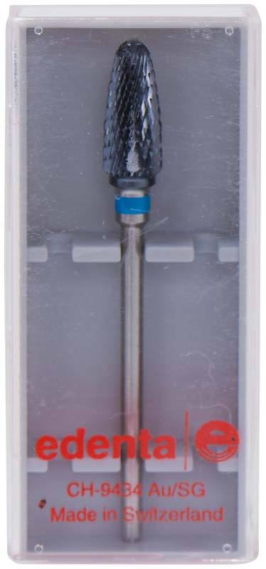 Volcano Fräser Schliff 10 – Stück Kreuzverzahnung, blau standard, HP, Figur 274, 14 mm, ISO 060