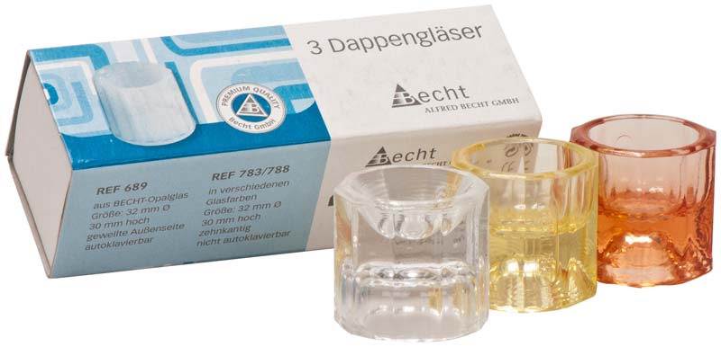 Dappengläser aus Buntglas – Sortiment 3 Stück