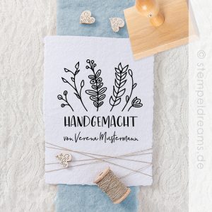 Handgemacht Stempel – Blüten – personalisierter Stempel – Motiv: 778