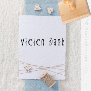 Vielen Dank mit Herzchen – Holzstempel – Motiv: 1012