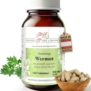 140 Wermut Tabletten 360 mg Artemisia Absinthium vegan Premium Qualität  | Phoneix der Lebenskraft