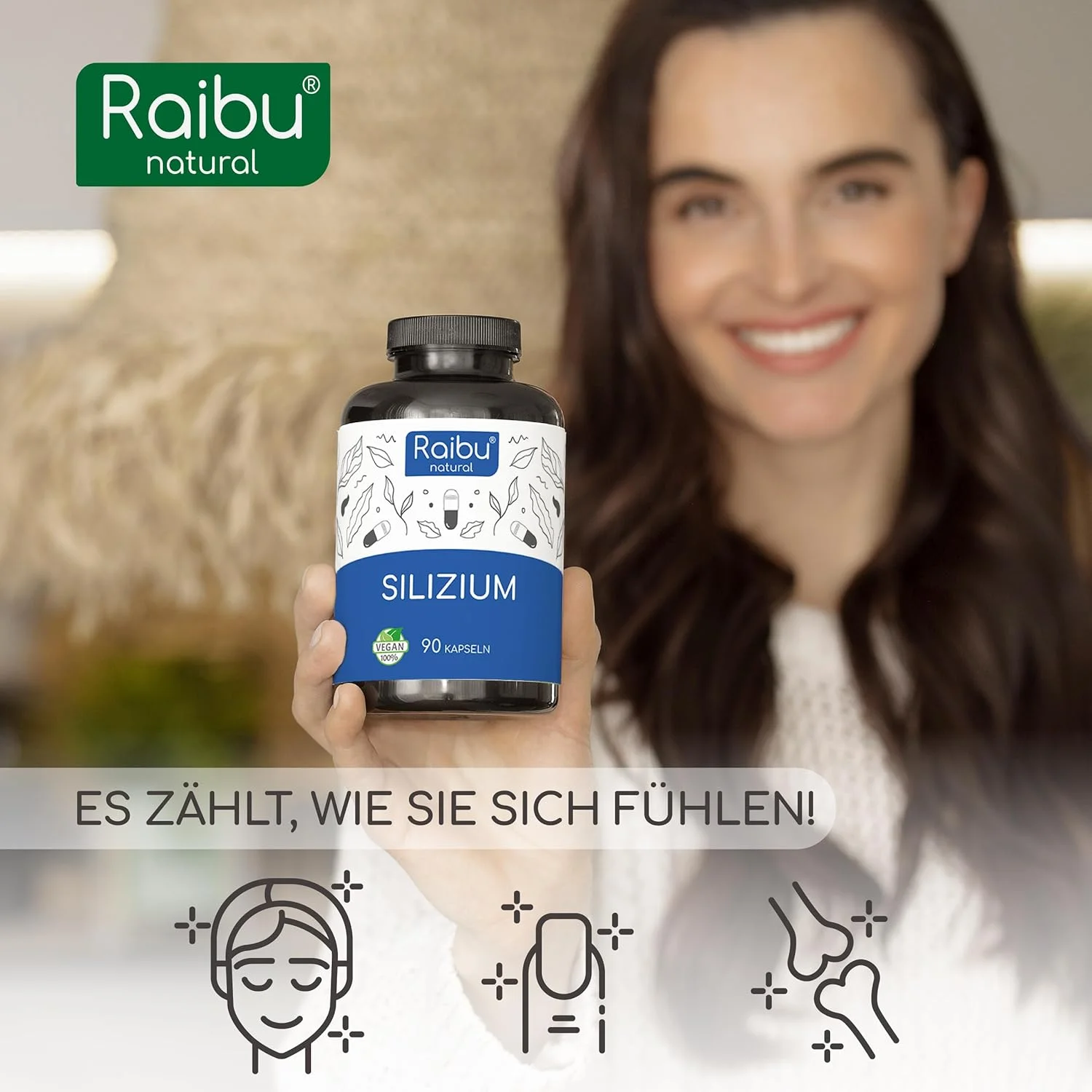 90 kolloidales silizium kapseln hochdosiert 667 mg – Organisches Silica aus Bambusextrakt – Raibu – Bild 6