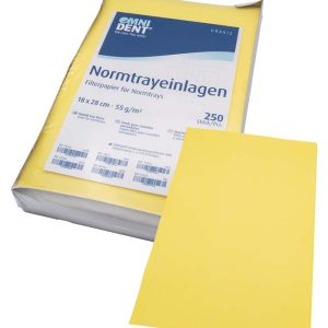 Normtrayeinlagen – Packung 250 Stück 28 x 18 cm, gelb