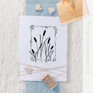 Flower Doodles – Stempel V – 4 cm x 3 cm – Rohrkolben – Motiv: 905E