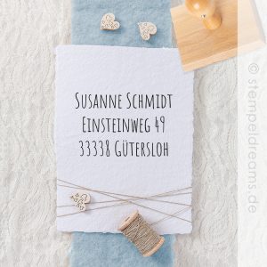 Adressstempel – Familienstempel – eckiger Holzstempel – Motiv: 918