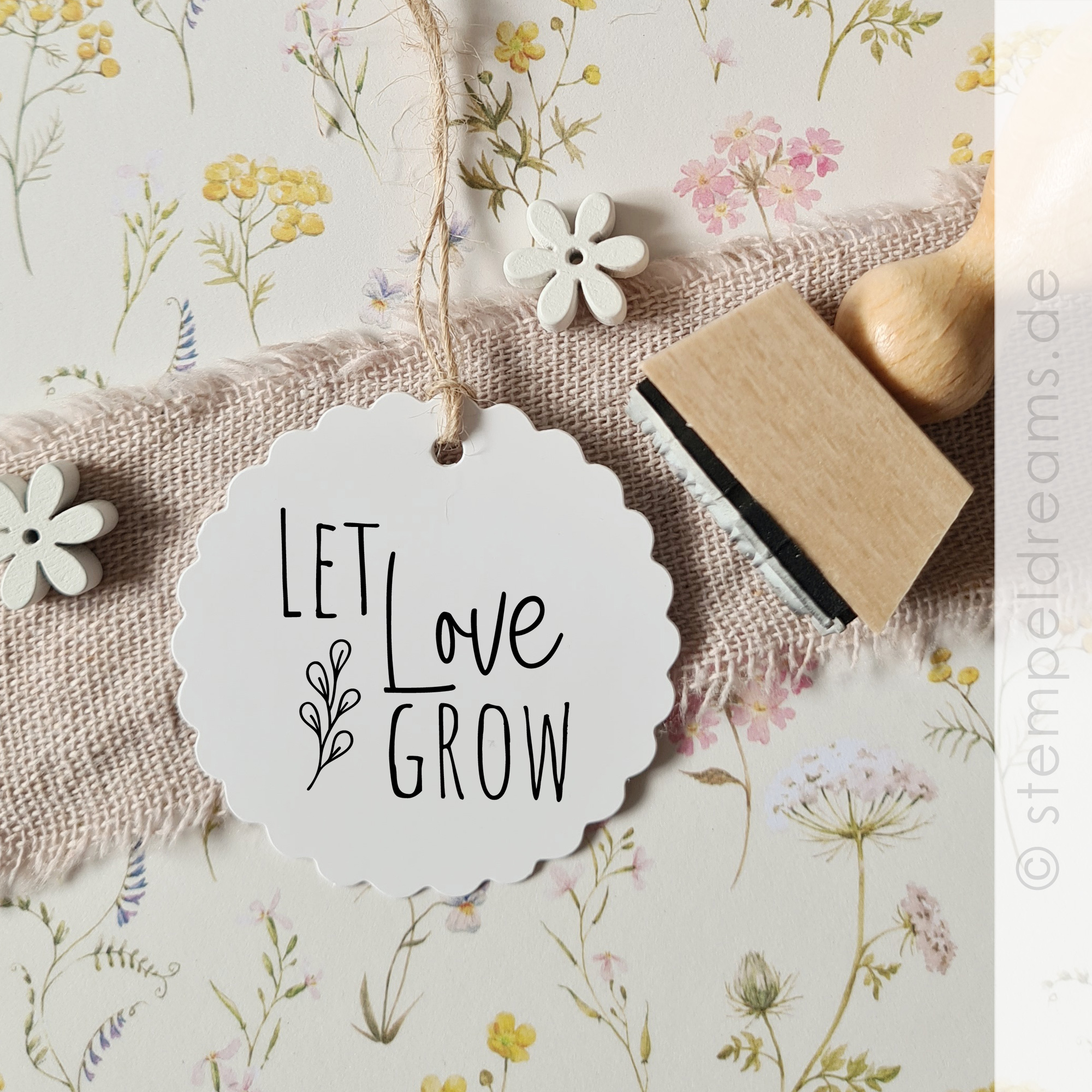 Spruchstempel – Let Love Grow – Motiv: 919 – Bild 3