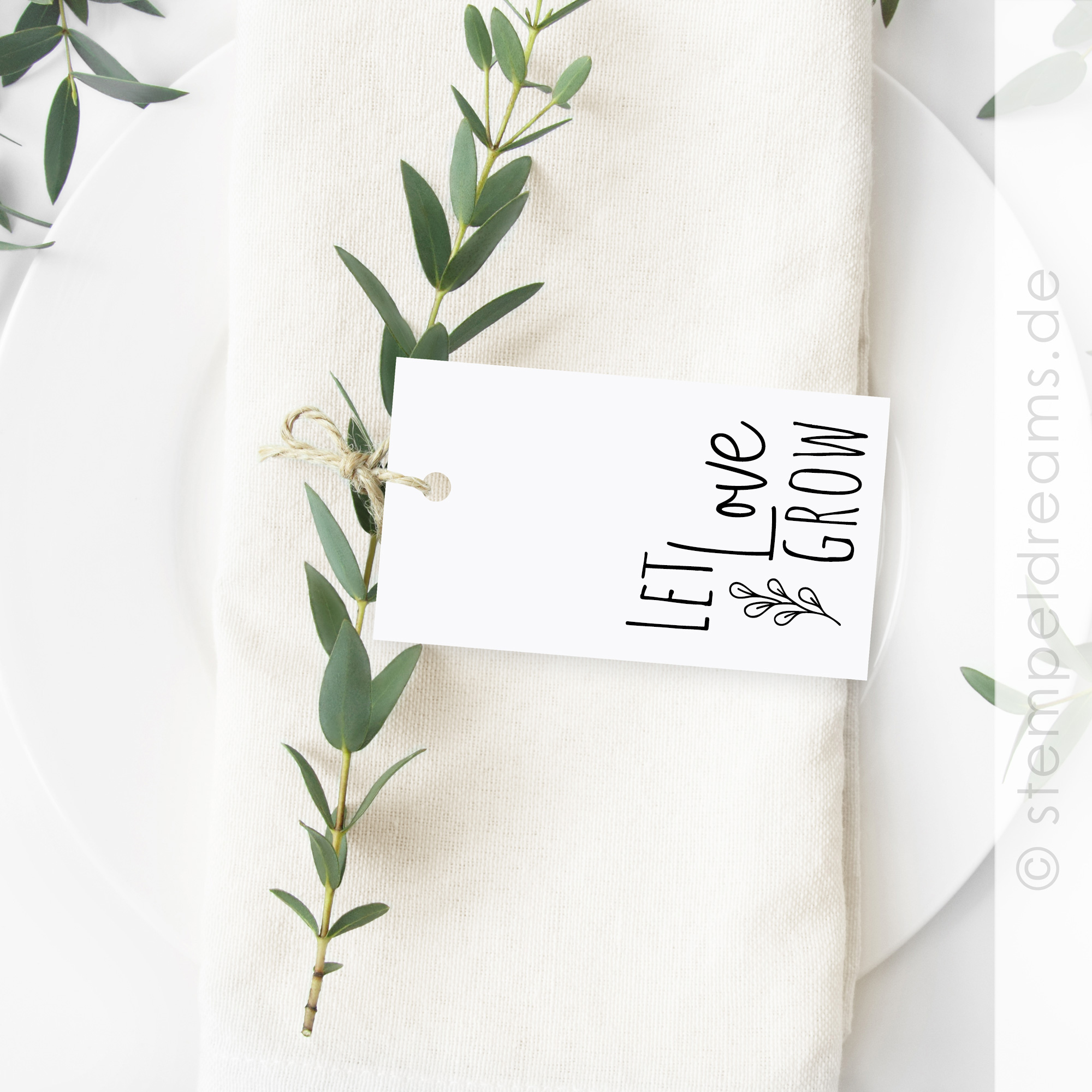 Spruchstempel – Let Love Grow – Motiv: 919 – Bild 5