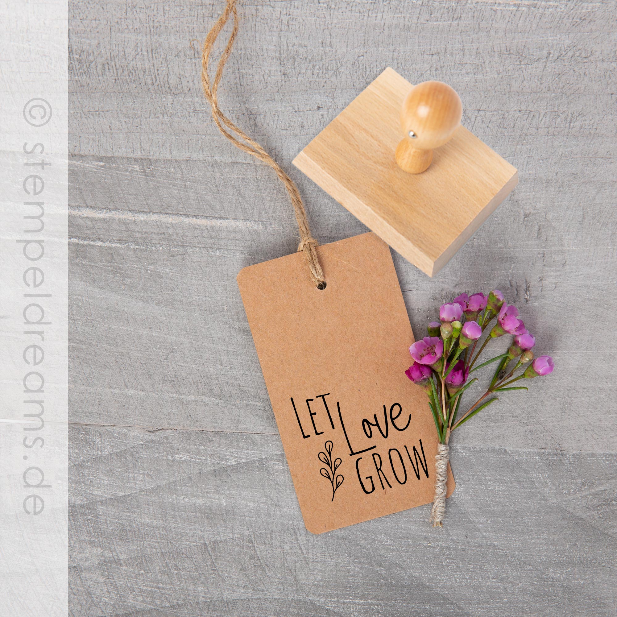 Spruchstempel – Let Love Grow – Motiv: 919 – Bild 4