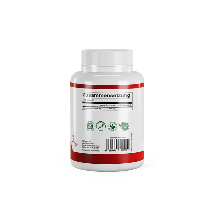 VitaSanum®- ALA (Alpha-Liponsäure) 590 mg 90 Tabletten – Bild 3