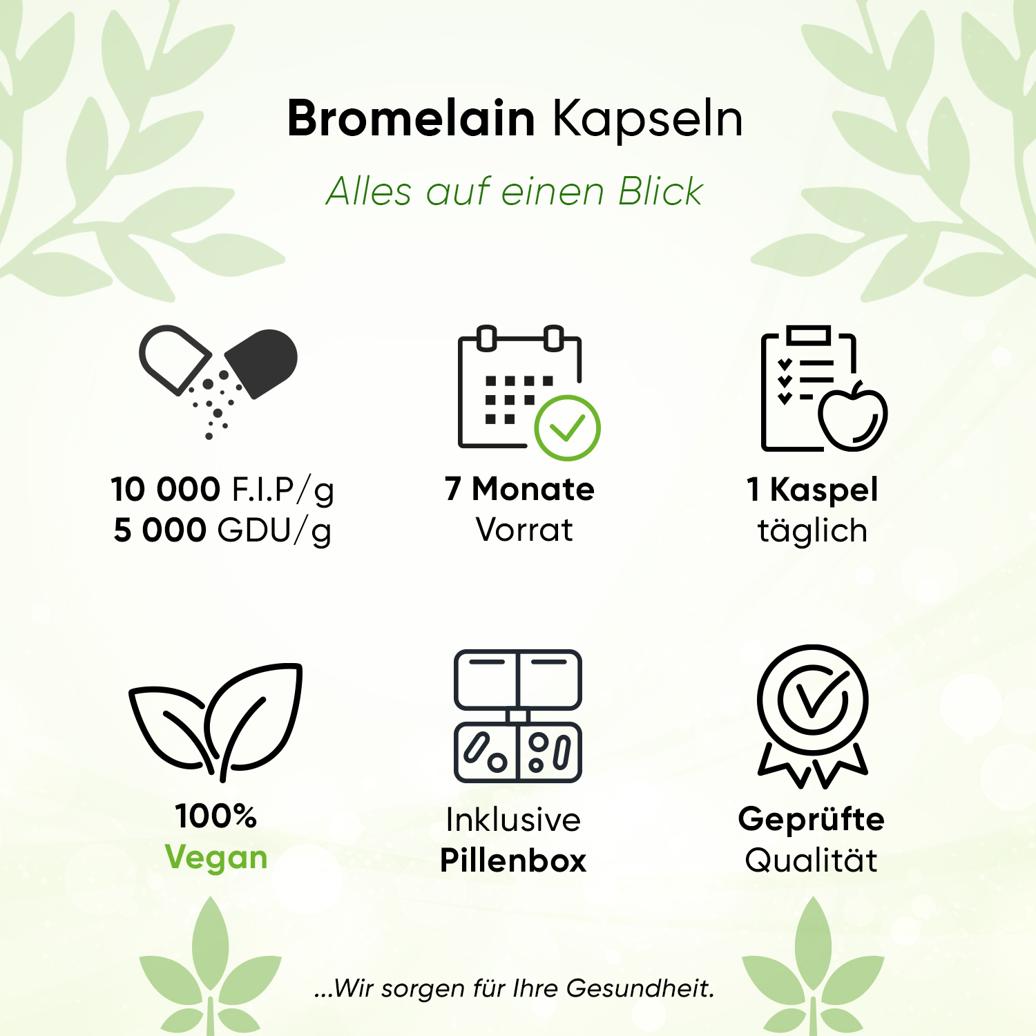 Bromelain 200 Kapseln á 500 mg – Bild 3