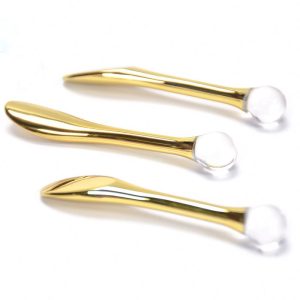 Gold Crystal Massagekugel 3er Set für Augen & Gesicht aus Kunststoff