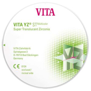 VITA YZ® ST Multicolor DISC VITA SYSTEM 3D-MASTER® – Stück Ø 98,4 mm, H22 mm, 2M2