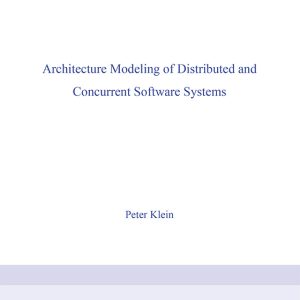 Architecture Modeling of Distributed and Concurrent Software Systems