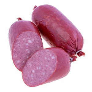 gerauchte Schinkenwurst abgebunden