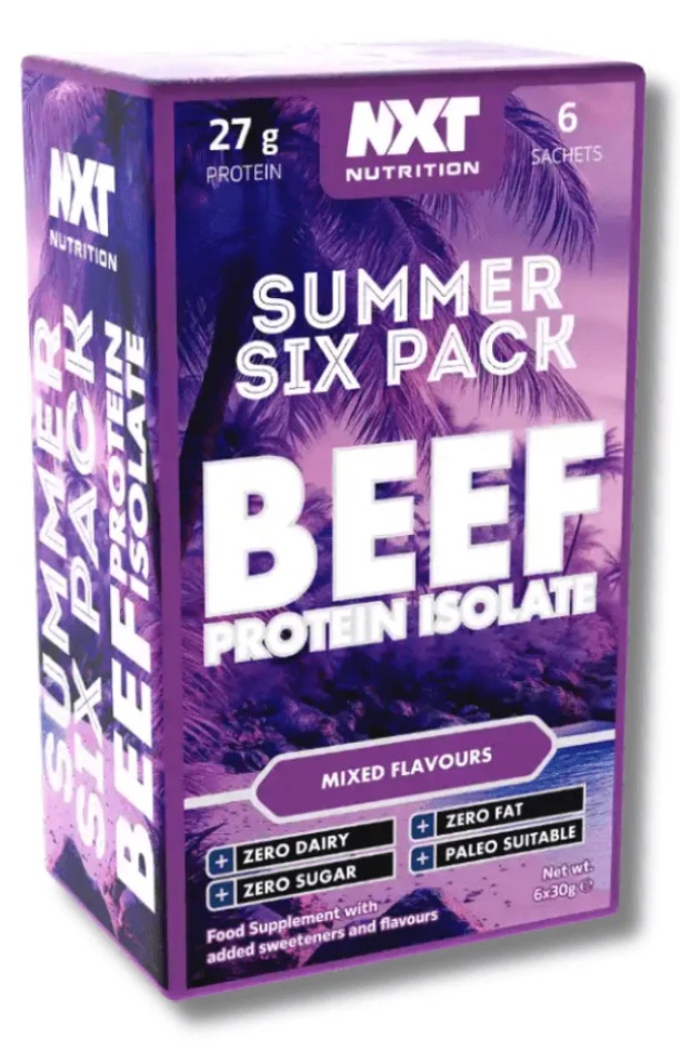 NXT Beef Protein Isolate Summer Six Pack Sample Box 6x30g – Bild 2