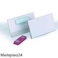 Durable BX25 Namensschildhalter Mit Magnet 40x75 Mm – Transparent Kunststoff – Bild 2