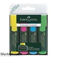 Faber-Castell Textmarker Set – 4 Farben Gelb, Orange, Grün, Pink