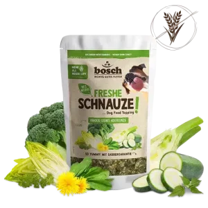 Freshe Schnauze knackig grünes Ackergemüse