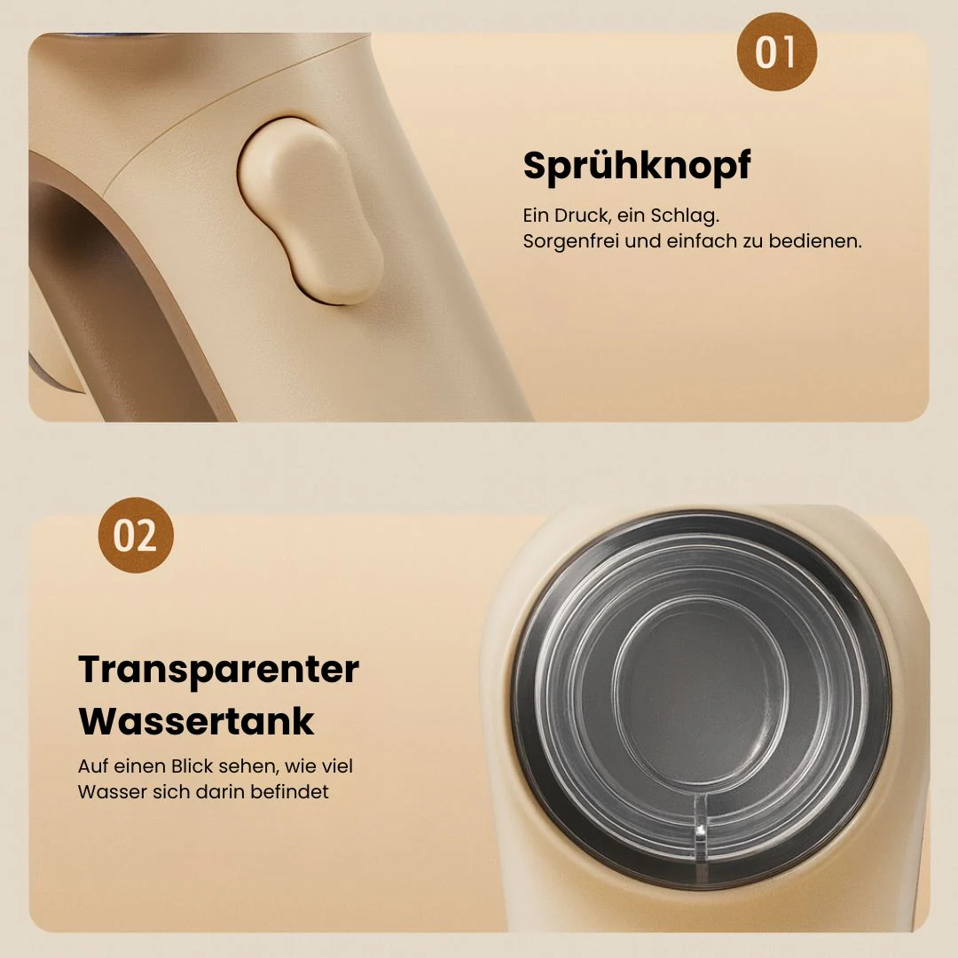 Dampfbügler | Tragbarer Dampfglätter | Handdampfbügler | FaltenFrei – Bild 3
