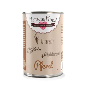 Herzenshund Pferd mit Amaranth - glutenfrei & hypoallergen