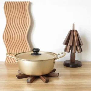 Topfuntersetzer aus Holz | Tischuntersetzer mit modernem Design | HolzKunst (3 Stück)